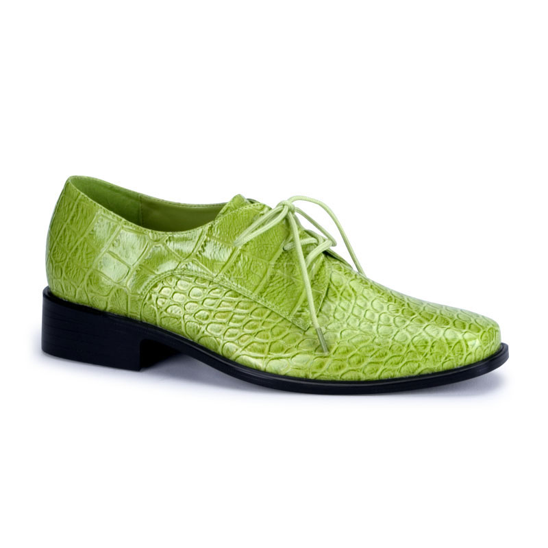 PLEASERs Men's Faux Alligator Loafter Featuring a Side buckle Lime Green Alligator Patent Leather, S, M, L, XL at Sears.com