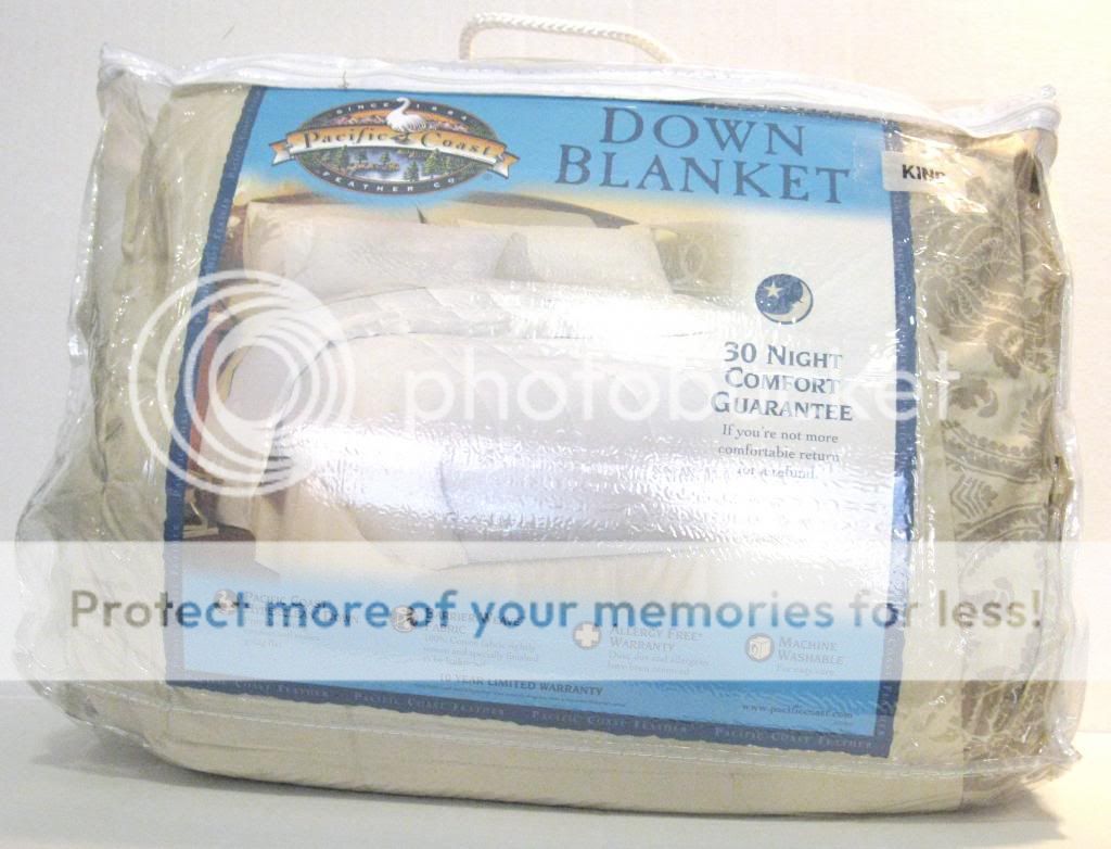 Pacific Coast KING Down Blanket Floral Trim Cream at Sears.com