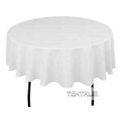 Tablecloths Table Covers Sears Tektrum 90 Inch Round Polyester Tablecloth Thick Heavy Duty Durable Fabric White