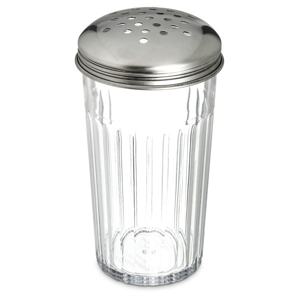 331907 12 Oz. Clear Cheese Shaker with S/S Top