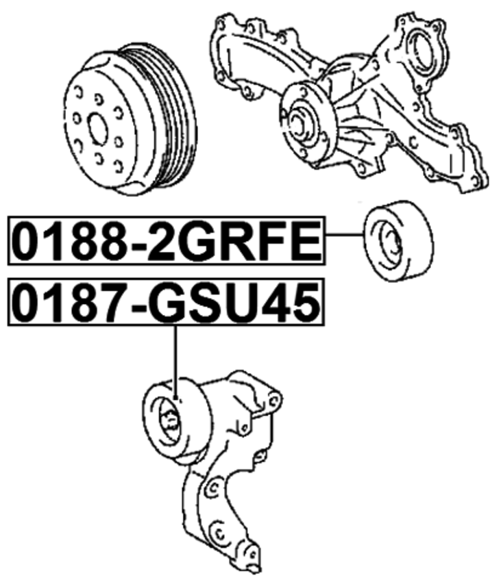 Febest 2008 Toyota Sienna Engine Timing Idler Pulley