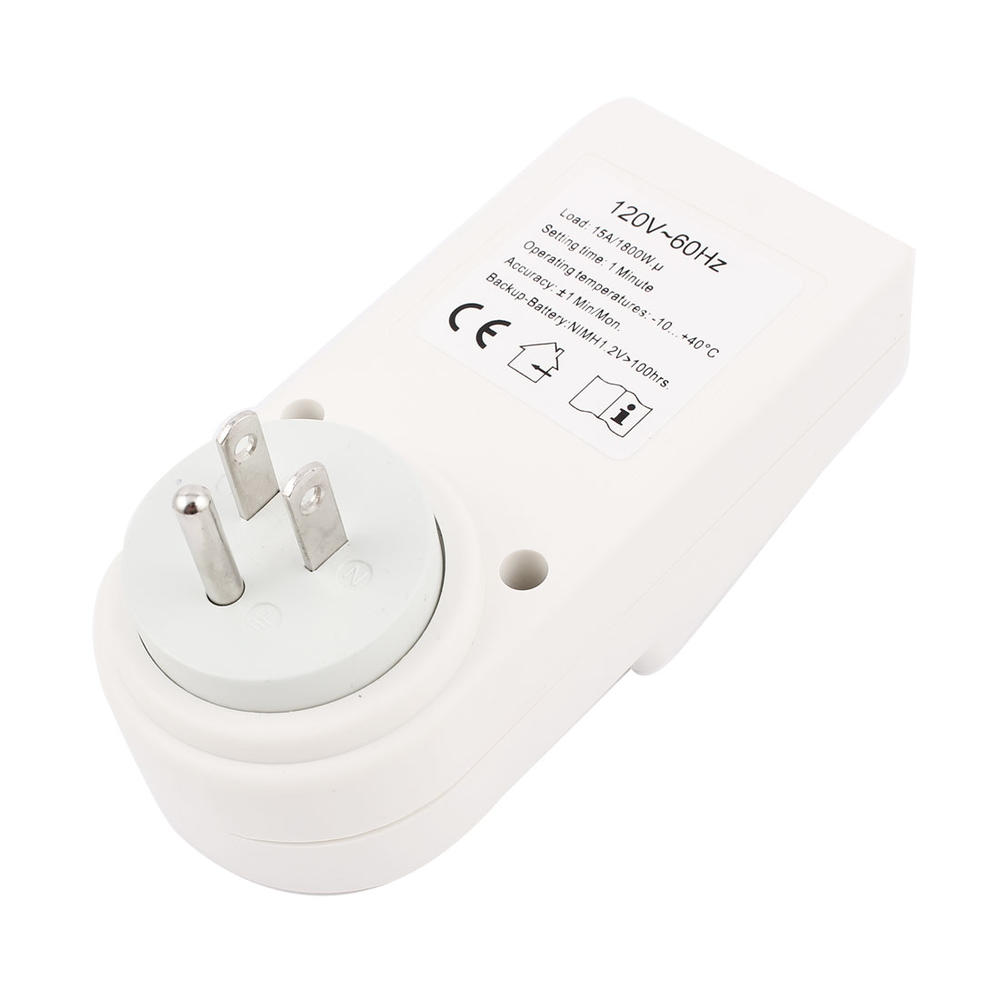 AC 120V US Plug Outlet 12/24H Digital LCD Electronic Timer Switch Socket