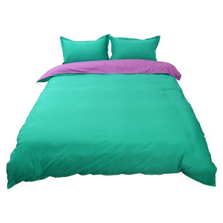 Piccocasa Pure Green Purple Duvet Cover Pillow Case Quilt Cover