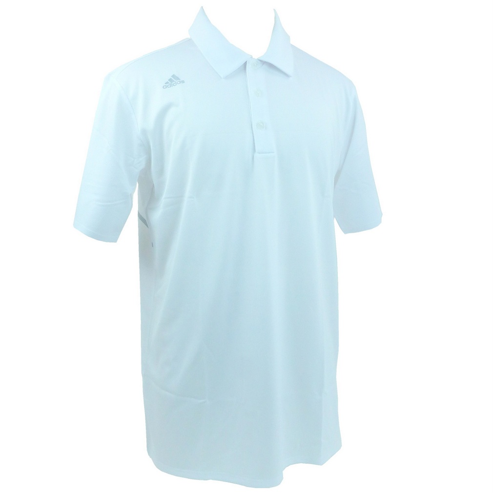 Adidas Adidas Men's Adizero Tour Mesh Golf Polo Shirt - White Chrome Adidas Adidas Men's Adizero Tour Mesh Golf Polo Shirt - White Chrome