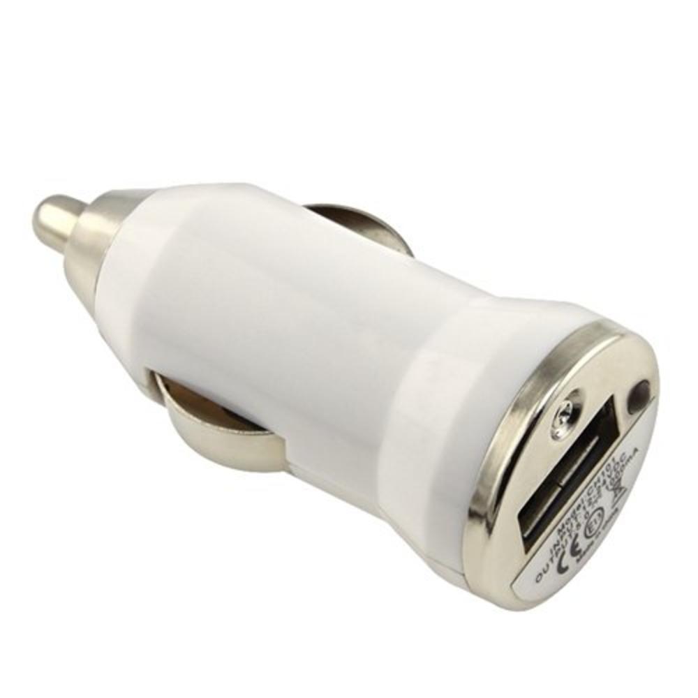 A-SONIC Mini USB Car Charger Vehicle Power Adapter - White for Apple iPhone 4 4G 4S 16GB / 32GB 4th Generation