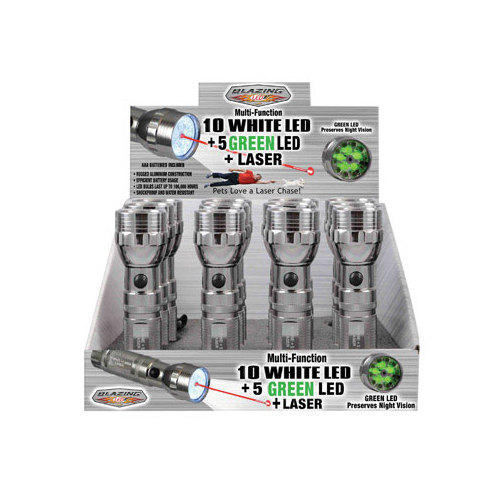 UPC 852879002155 product image for BLAZING LEDZ LASER LED FLASHLIGHT -Mfg# 900215 - Sold As 16 Units | upcitemdb.com