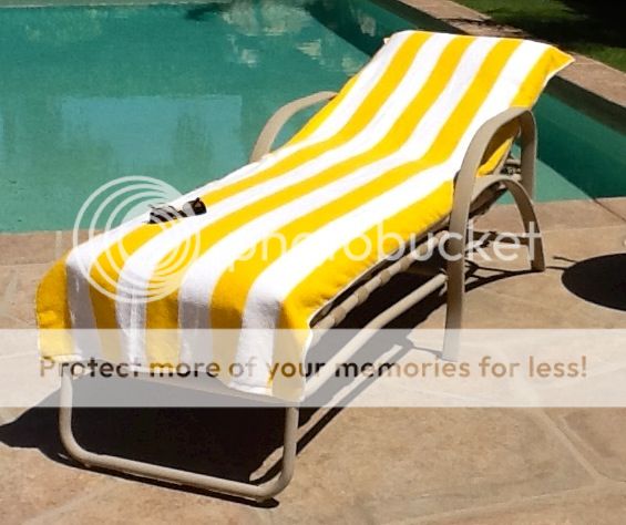 America Galindez Internaiontal Inc. Chaise Lounge Towel - Yellow and White at Sears.com