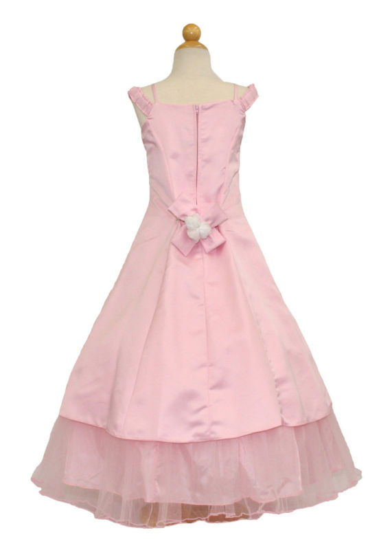 Leadertux New Baby Pink 4 6 8 10 12 14 16 Toddler Little Girl Teen National Pageant Wedding Easter Formal Party Birthday Dress