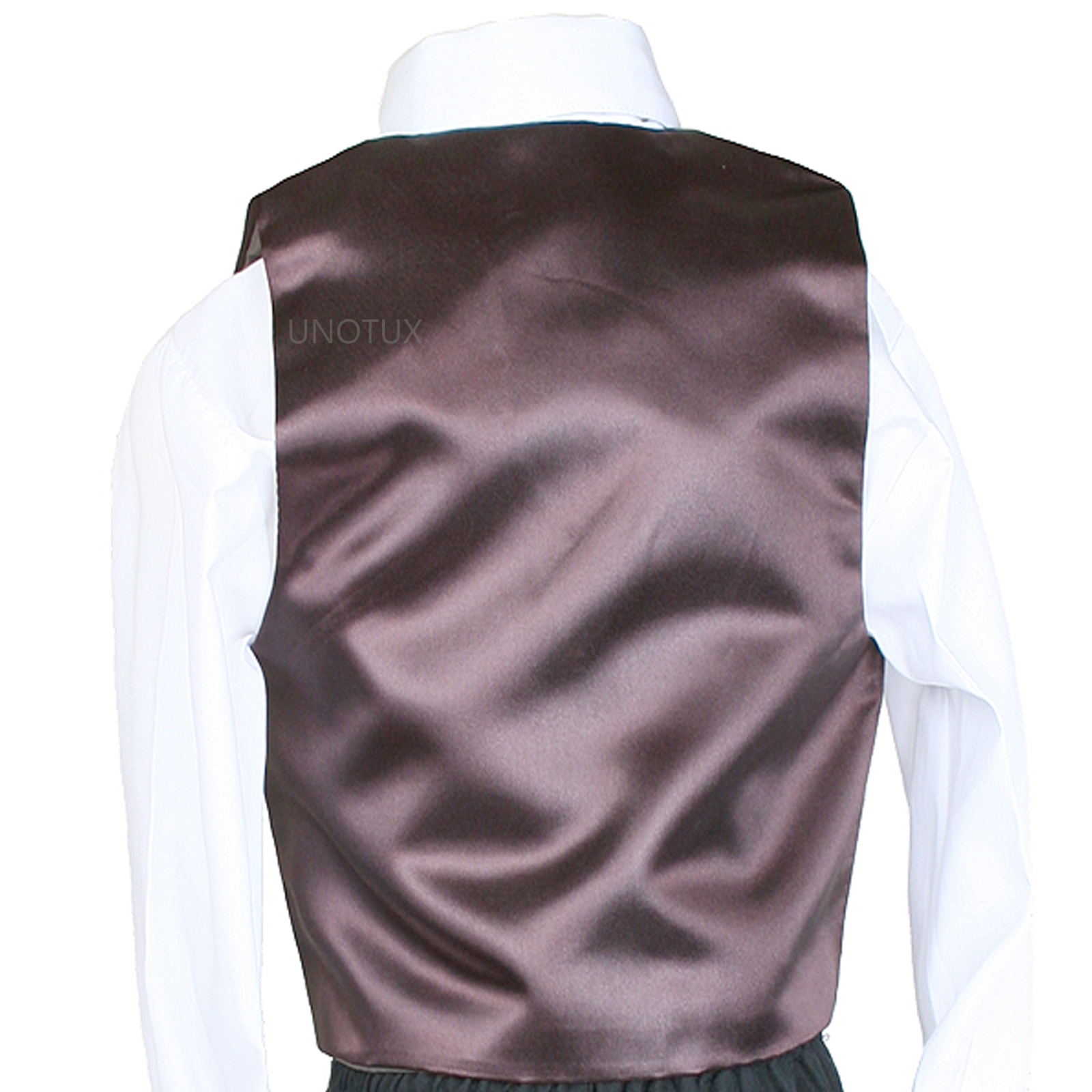 Leadertux 5 6 7 8 10 12 14 16 18 20 Brown 2pc only Vest + Necktie set for Boy Kid Child Teen size matching Formal Tuxedo Suit
