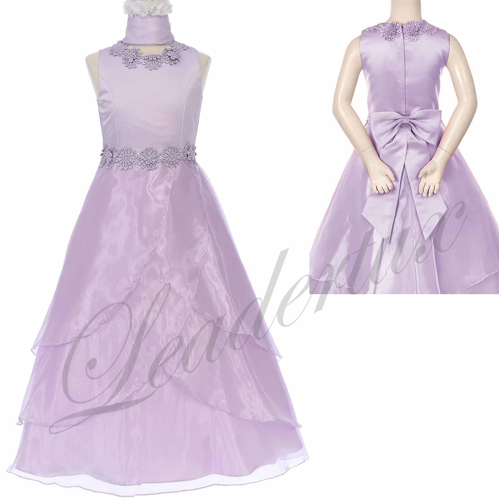 Leadertux New Lavender 4 6 8 Little Girl National Pageant Wedding Easter Formal Party Graduation Birthday Dress