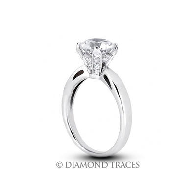 Diamond Traces 1.77 Carat Total F-VS2 Excellent AGI Cert Round Natural Diamond Platinum 950 Vintage Style Engagement Ring Diamond Traces 1.77 Carat Total F-VS2 Excellent AGI Cert Round Natural Diamond Platinum 950 Vintage Style Engagement Ring