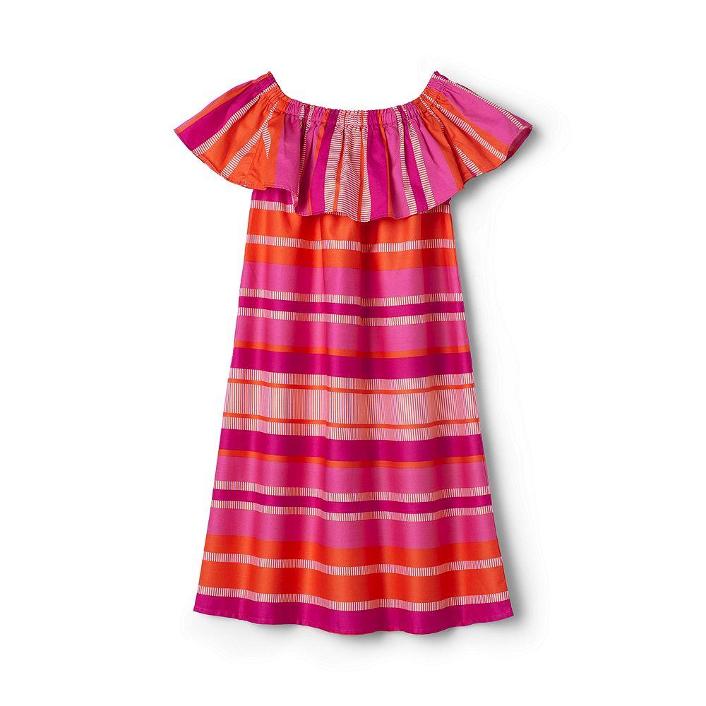 Lands' End Toddler Girls Woven Ruffle Dress