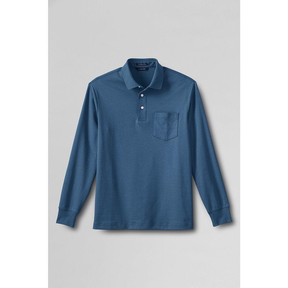 Men's Long Sleeve Supima Pocket Polo Shirt
