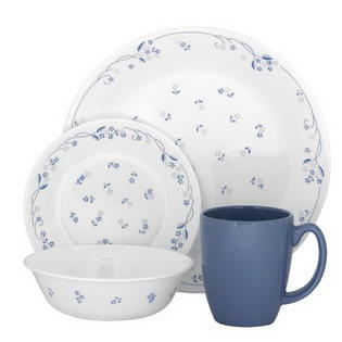 Corelle 6022123 Livingware Provincial Blue 16-pc Dinnerware Set Corelle 6022123 Livingware Provincial Blue 16-pc Dinnerware Set
