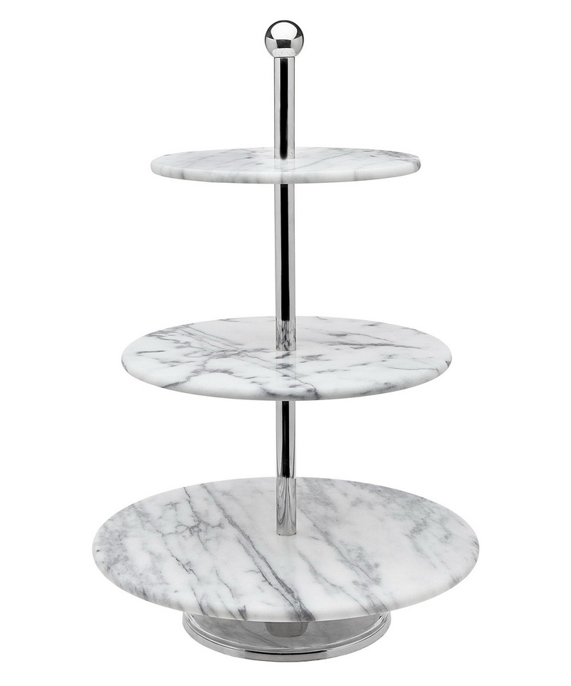 UPC 028199618202 product image for Godinger 61820 White Marble 3 Tier Server | upcitemdb.com