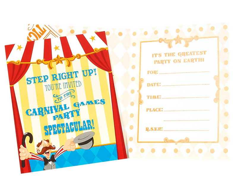 UPC 887814000064 product image for Party Destination 235870 Carnival Games Invitations | upcitemdb.com