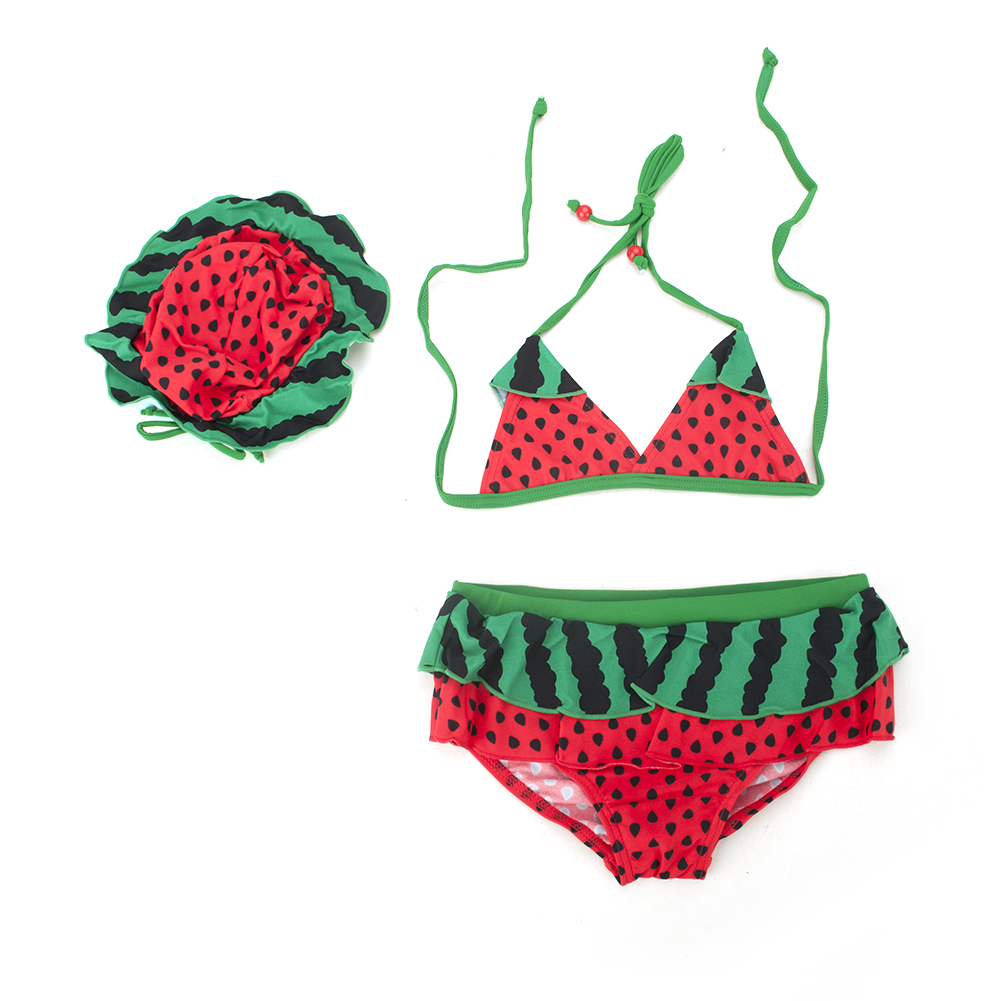 TopTie Toddler Girls' Swimsuit, Cute Watermelon Bikini, Two-Piece Swimwear