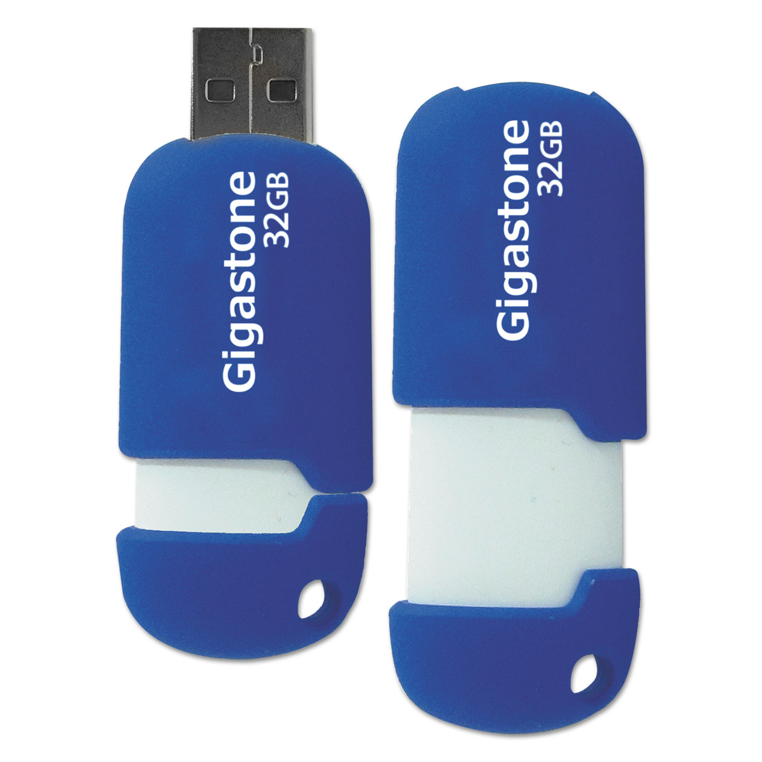 Gigastone Corporation USB Flash Drive Packs, 32GB, Blue, 2/Pack