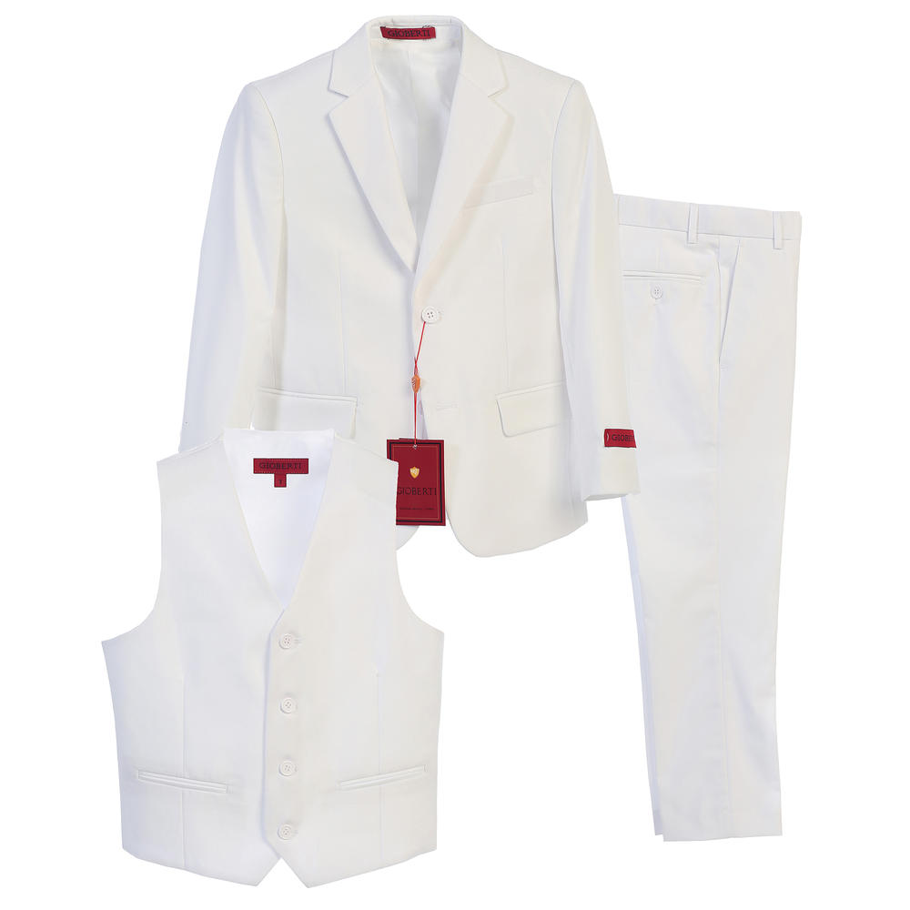 White Boy's Formal Suit Set, 2T - 20