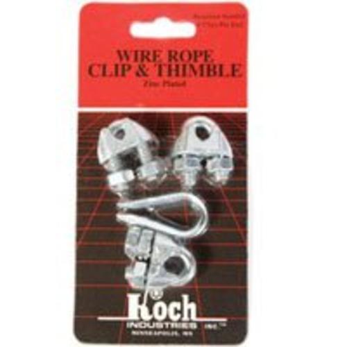 Koch 143161 Wire Rope Clips & Thimble, 3/16" Zinc Plated at Sears.com