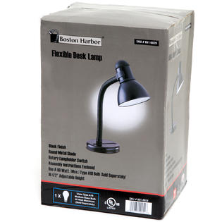 Boston Harbor TL-TB-134-BK-3L Gooseneck Desk Lamp, 16-1/2 Boston Harbor TL-TB-134-BK-3L Gooseneck Desk Lamp, 16-1/2