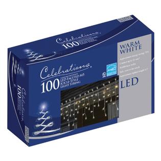 CELEBRATIONS 47756-71 M5 LED Icicle Light Set, 6.3', 100 Warm White Lights CELEBRATIONS 47756-71 M5 LED Icicle Light Set, 6.3', 100 Warm White Lights