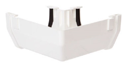 UPC 038561001037 product image for Genova Products RW103 Raingo Self-Supporting Gutter Corner, White Vinyl, Inside  | upcitemdb.com
