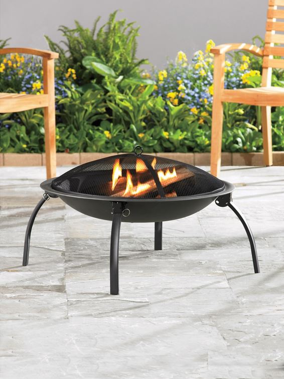 LIVING ACCENTS SRFP48 Portable Fire Pit, 28", Black | Shop ...