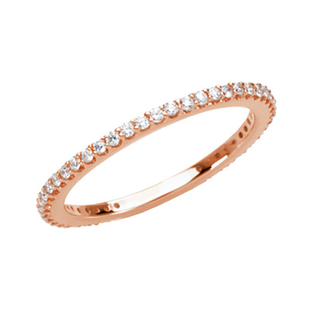 Katarina 14K Pink Gold 1/3 ct. Diamond Wedding Band