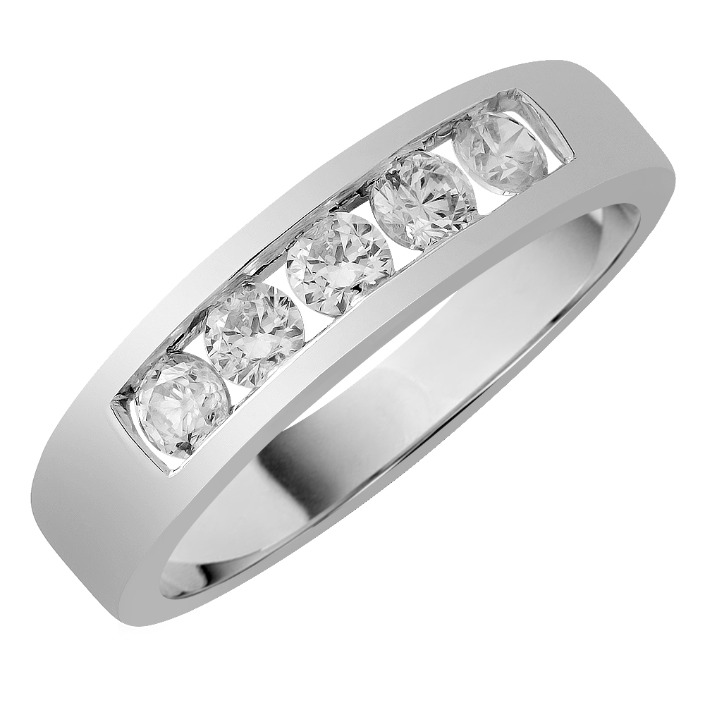 Katarina 10K White Gold 1/2 ct. Diamond Wedding Band