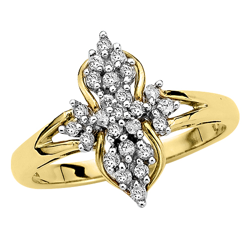 katarina 10K Two Tone Gold 1/4 ct. Diamond Fashion Ring at Sears.com
