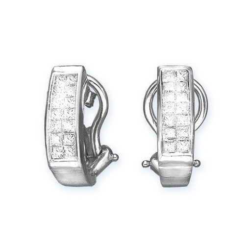 katarina 14K White Gold 1 ct. Princess Cut Diamond Fashion Earrings at Sears.com