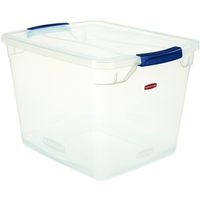 Rubbermaid Home 29QT ZIRCONIA CLEAR W/BL LATCH
