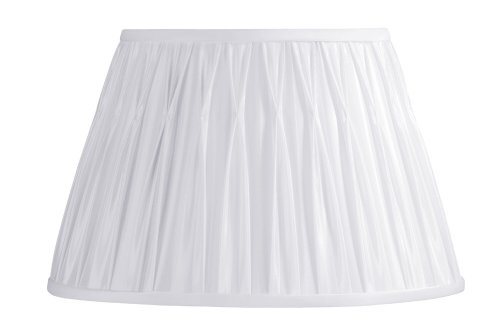 Opus Lighting Laura Ashley SFP918 Classic 18 in. Wide Pinch Pleat Lamp Shade, White, Faux Silk Fabric Shade, B8805 Opus Lighting Laura Ashley SFP918 Classic 18 in. Wide Pinch Pleat Lamp Shade, White, Faux Silk Fabric Shade, B8805