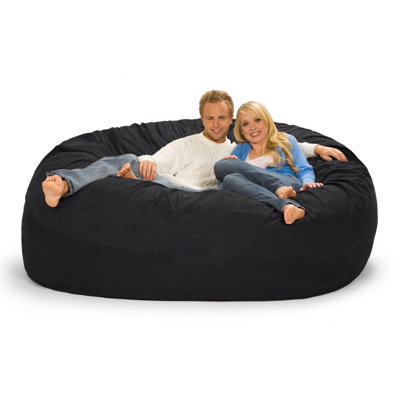 Relax Sacks Giganti Sac Bean Bag Cover - Fabric: Microsuede, Color: Charcoal at Sears.com
