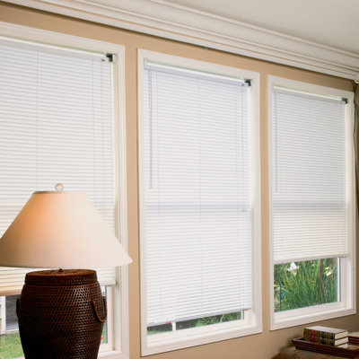 Radiance 1" Vinyl Mini Blinds in White - Size: 35"W x 64"L at Sears.com