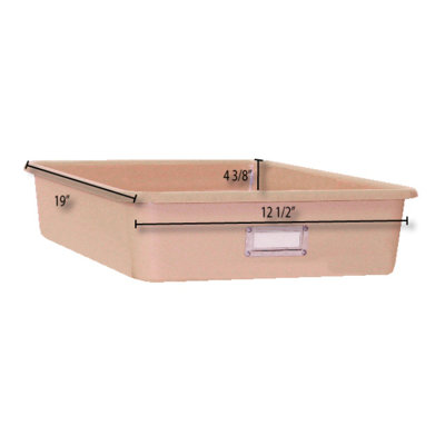 Fabri-Form Co Wide Rectangular Storage Tray - Color: Tan, Size: 4.375" H x 12.5" W x 19" D at Sears.com