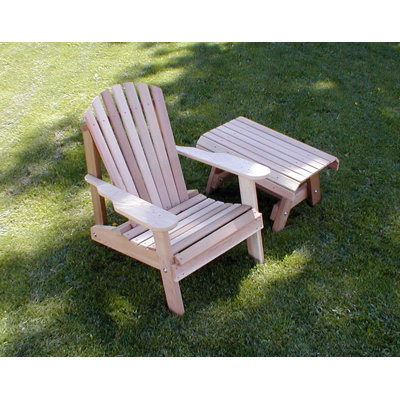 Creekvine Designs Cedar American Forest Adirondack Chair and Table Set - Finish: Cedar Stain/Sealer at Sears.com