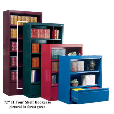 Sandusky 72" H Four Shelf Bookcase with File Drawer - Color: Putty at Sears.com