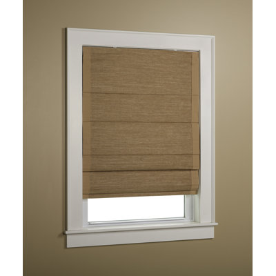 Green Mountain Vista Woven Cane Paper Insulated Roman Shade with Border - Color: Wicker with Wheat Border, Size: 36" x 63" at Sears.com