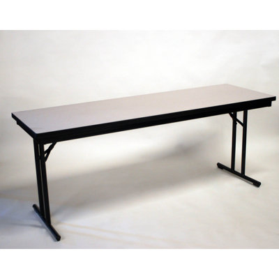 Maywood Furniture Calm Series Laminate Rectangle Training Table - Table Top Finish: White Nebula, Frame Finish: Silver, Size: 30" x 72" at Sears.com