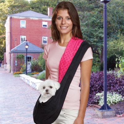 East Side Collection Reversible Sling Dog Carrier - Color: Black / Pink at Sears.com