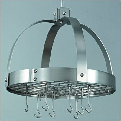 Old Dutch Dome Decor Pot Rack w/ Grid & Hooks - Finish: Satin Nickel at Sears.com