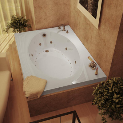 Spa Escapes Bermuda 42 x 72 x 23" Rectangular Air and Whirlpool Jetted Bathtub - Finish: White, Trim Finish: White, Pump Location: Right at Sears.com