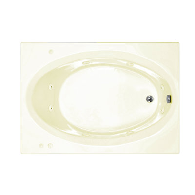 Spa Escapes Bermuda 42 x 72 x 23" Rectangular Whirlpool Jetted Bathtub - Finish: Biscuit, Trim Finish: Polished Chrome, Pump Location: Left at Sears.com