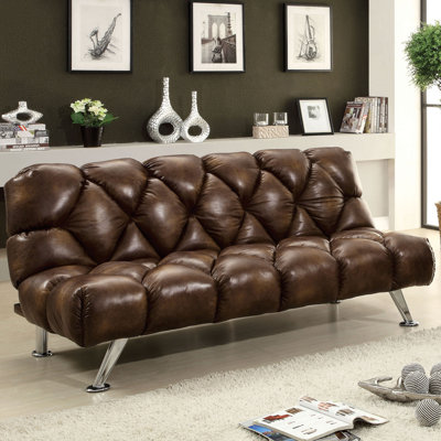 Hokku Designs Jenello Vinyl Convertible Sleeper Sofa at Sears.com