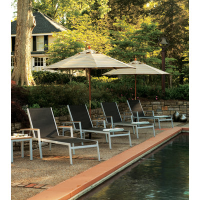 Oxford Garden Travira Chaise Lounge (Set of 2) - Armcap Material: Tekwood Vintage, Fabric Color: Natural at Sears.com