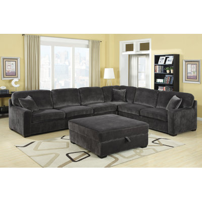 Wildon Home Bromley Velvet Sectional - Color: Charcoal at Sears.com