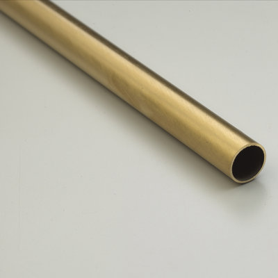 Zoroufy 48" Grand Dynasty Smooth Tubular Stair Rod Set with Decorative Brackets Grand Pineapple Finials - Finish: Brushed Brass at Sears.com