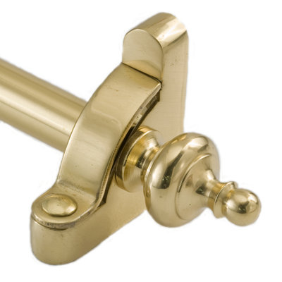 Zoroufy 48" Heritage Fluted Tubular Stair Rod Set Regular Brackets Urn Finial - Finish: Polished Brass at Sears.com